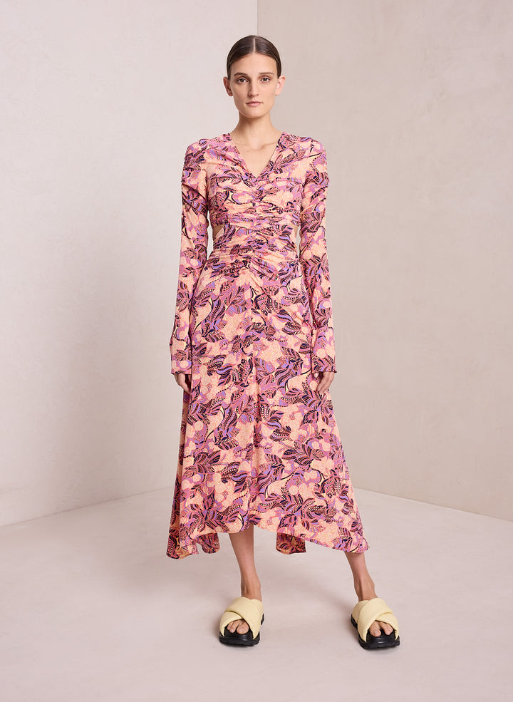 Mona Silk Midi Dress